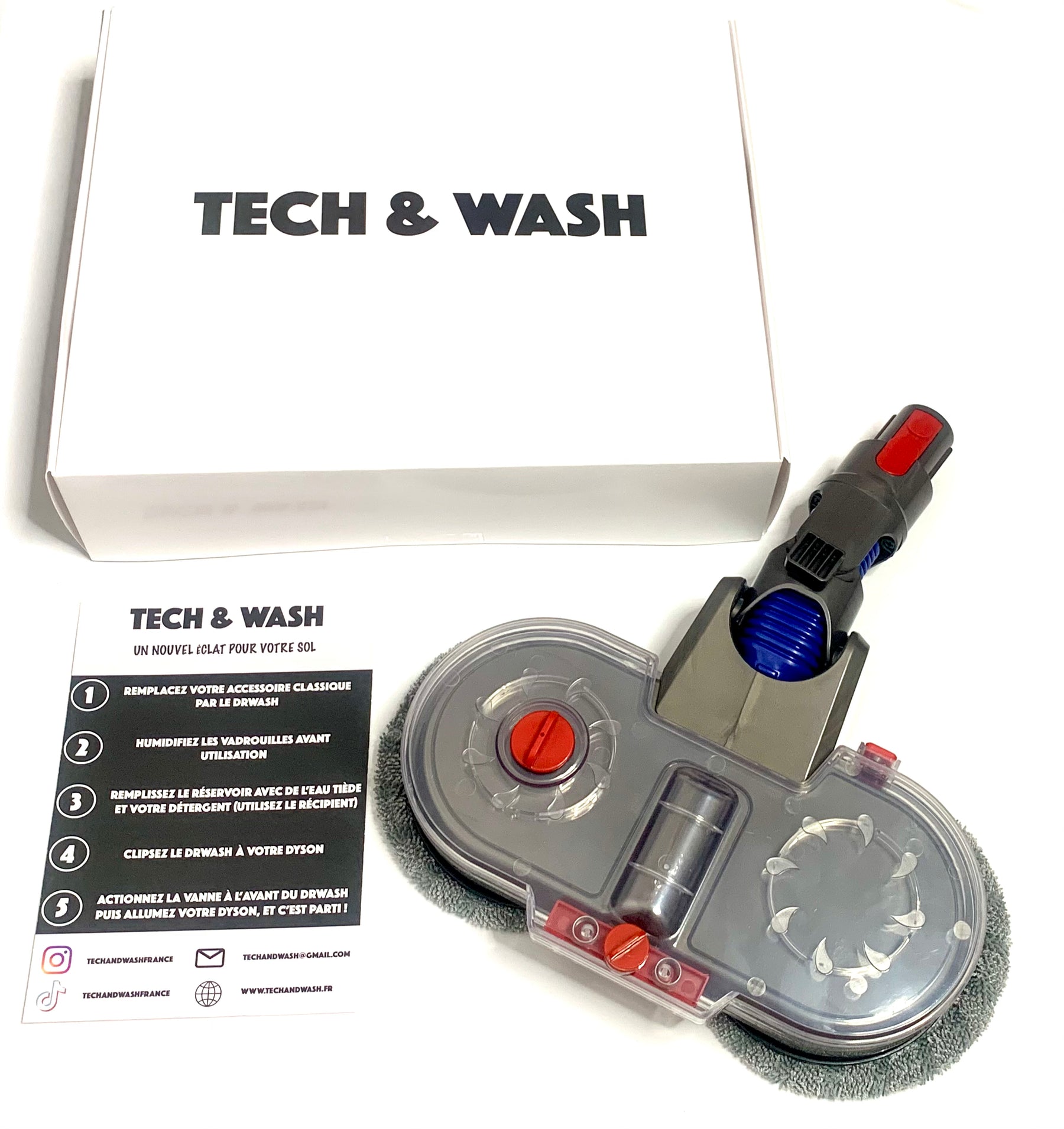 DrWash adattato al tuo Dyson (con 2 panni lavabili)